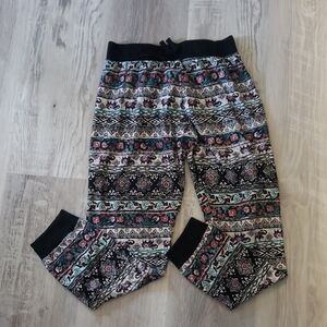 Colorful Patterned Jogger Pants Mudd Size Medium